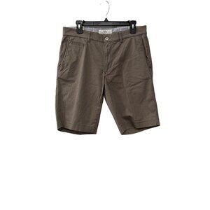 New Brax Bari Size US 33/32 Cotton Blend Bermuda Shorts Brown